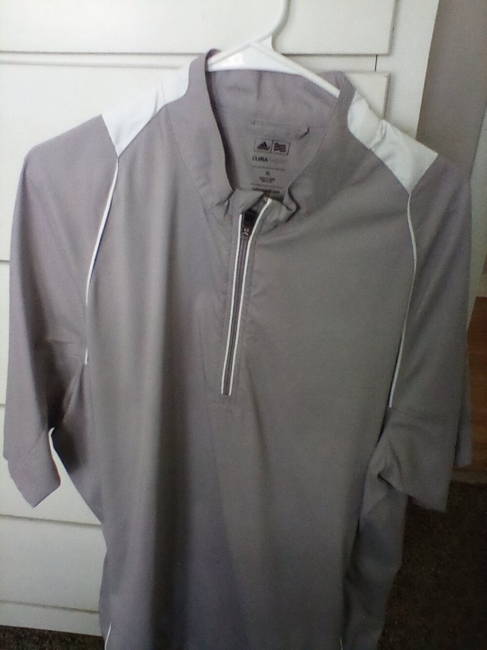 Mens Adidas 1/2 zip shirt jacket